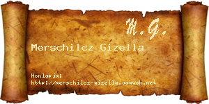 Merschilcz Gizella névjegykártya